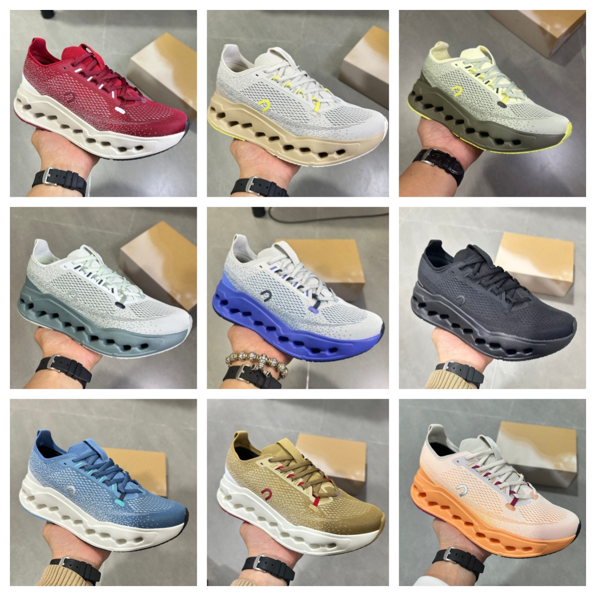 Cross-Border Onangjia Breathable Mesh Running Shoes, Lightweight, Shock-Absorbing, Breathable, Comfortable, Wear-Resistant Sports Running Shoes