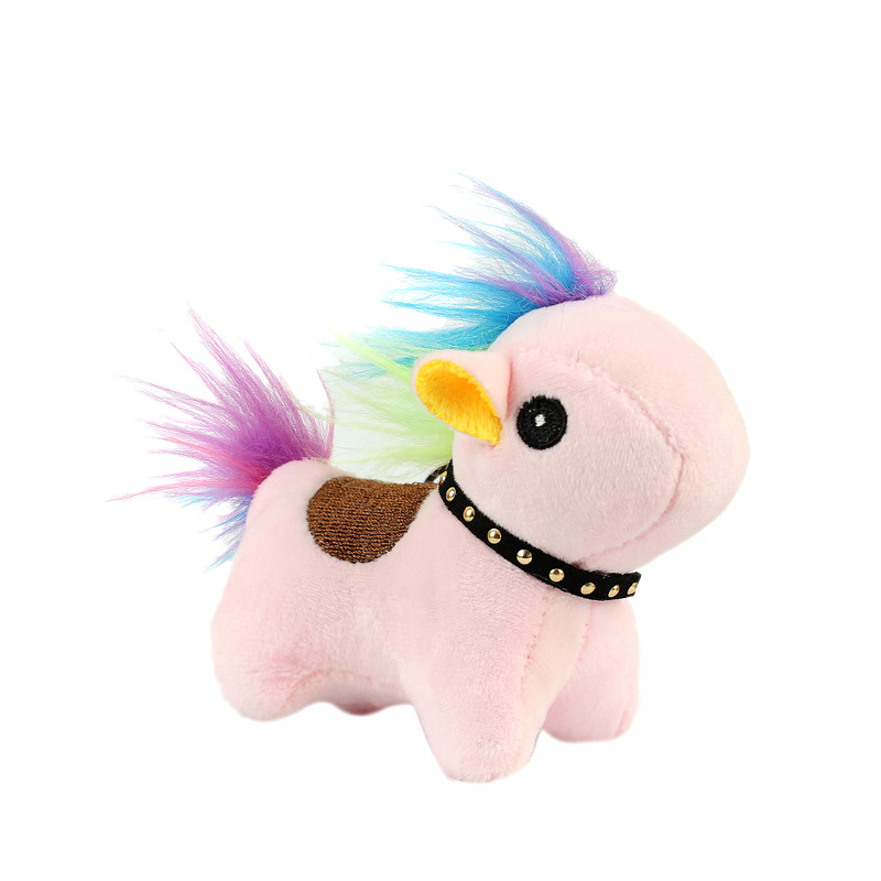 Líderes en línea lindos juguetes de peluche unicornio colgantes unicornio pony keychain muñecas colgantes bolsos pequeños colgantes image 5