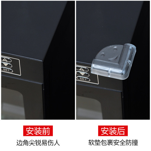Table corner transparent anti-collision corner glass coffee table corner protective cover children's anti-collision table silicone corner guard sticker