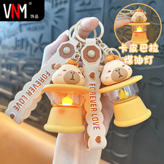 カピバラナイトライト発光キーホルダー漫画かわいいペンダント学生スクールバッグペンダント車のキーホルダー
