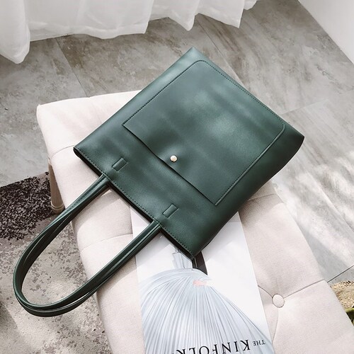 Factory direct sales women's bags spring new Korean fashion women's portable trendy shoulder bag PU large bag