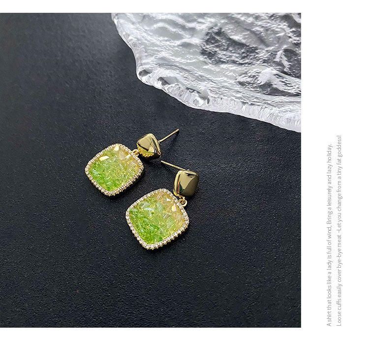 1 Pair Quantity 1 Pair Sweet Heart Shape Titanium Steel Inlay Artificial Crystal Drop Earrings