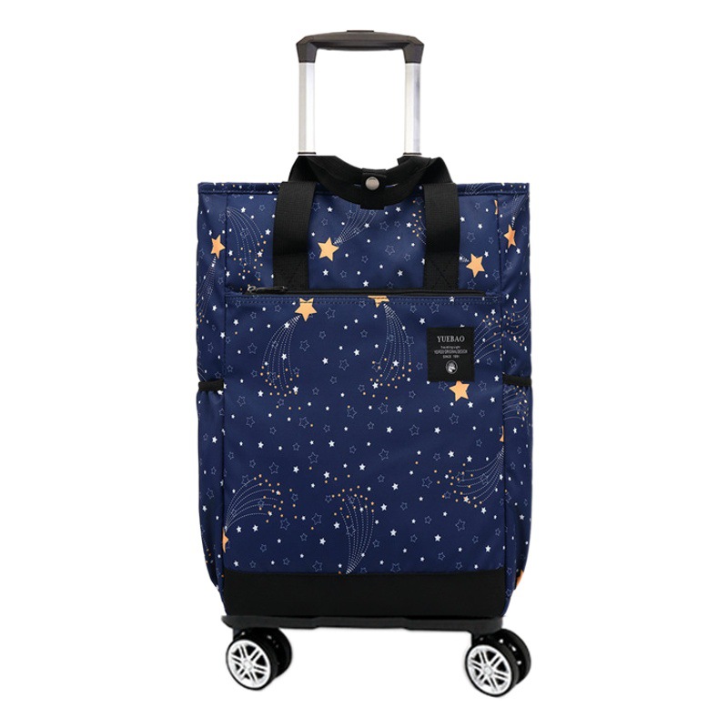 Universal wheel trolley bag pull-back waterproof small middle and large students trolley schoolbag backpack travel bag shopping bag