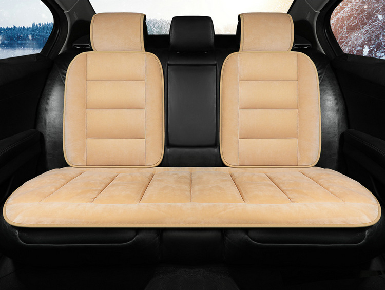 Thickened Velvet Warm Car Seat Cushion for Winter, Suitable for Sedan, Office, and Home Use, Autumn and Winter Seat Cushion for Single or Front Passenger Seat