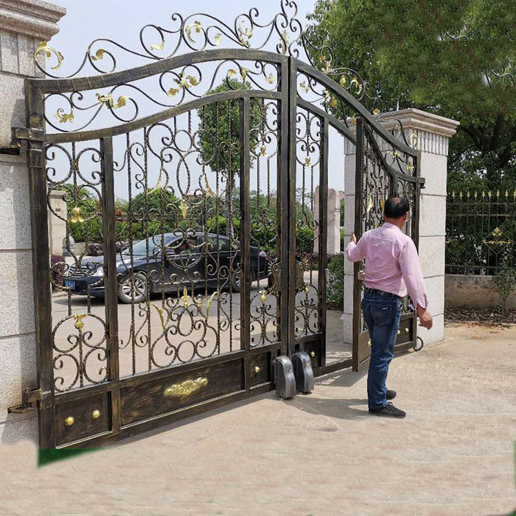 Rural Self-Built House Yard Double Door Export Export Wrought Iron Gate Fence Yard Gate House Garden Gate