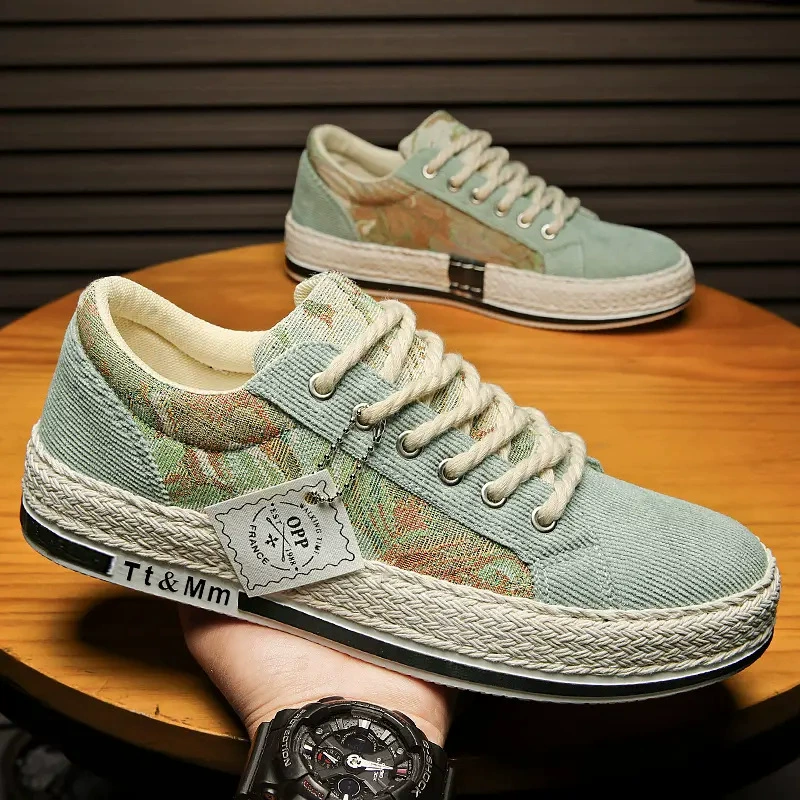 Летняя рабочая дышащая повседневная студенческая мужская тканевая обувь, модная обувь, спортивная обувь, мужская обувь на одной ноге, легкая уличная обувь