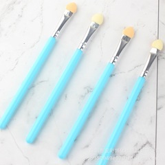 Premium White Double Color Rubber Cotton Heart-Shaped Sponge Eyeshadow Brush, High-Quality Sponge Eyeshadow Stick Brush, Best-Selling Cross-Border E-commerce Product