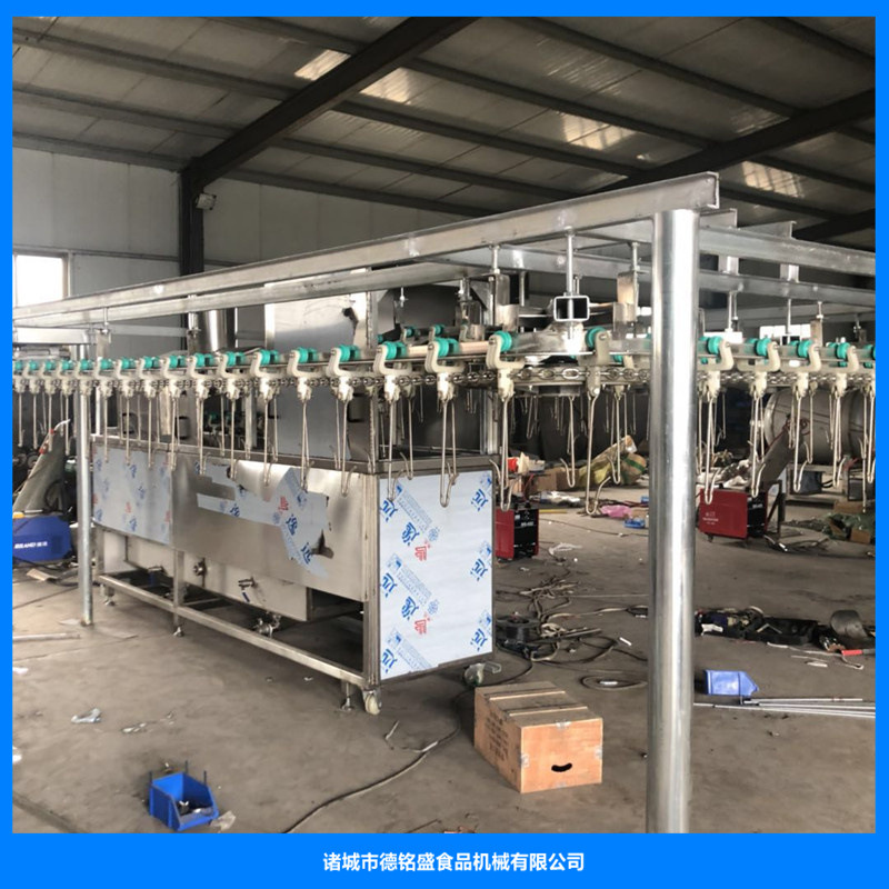 烧鸡扒鸡成套加工设备 德州五香扒鸡吊挂式油炸机生产线