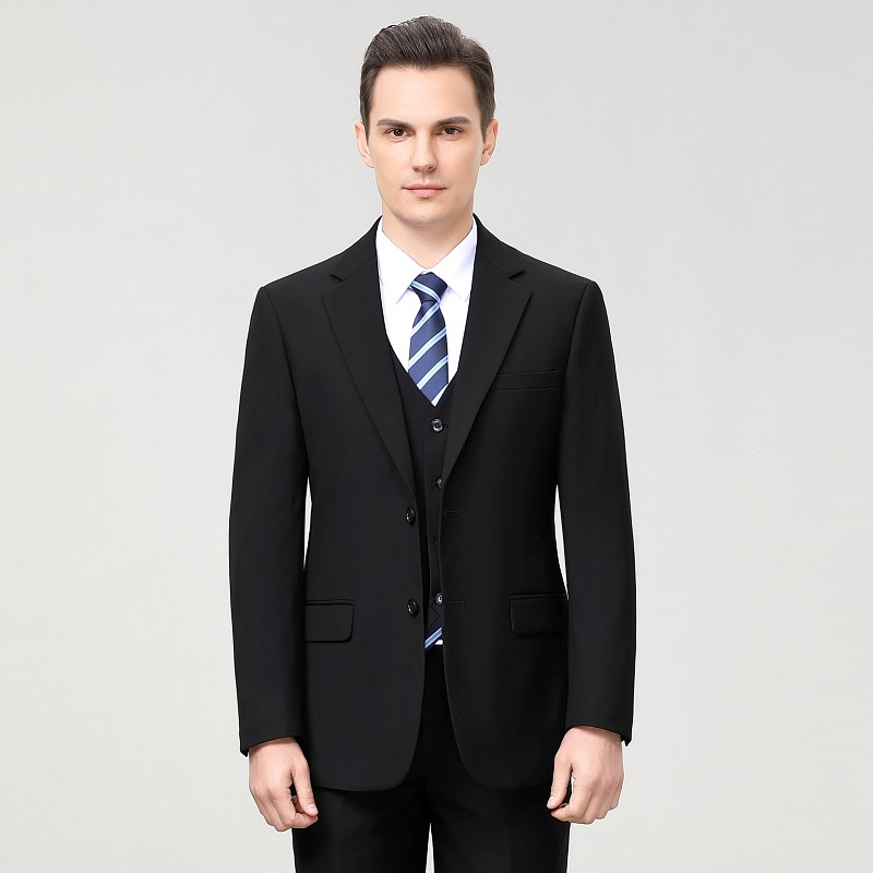 802-2 블랙 (더블 스플릿) (조끼 포함)