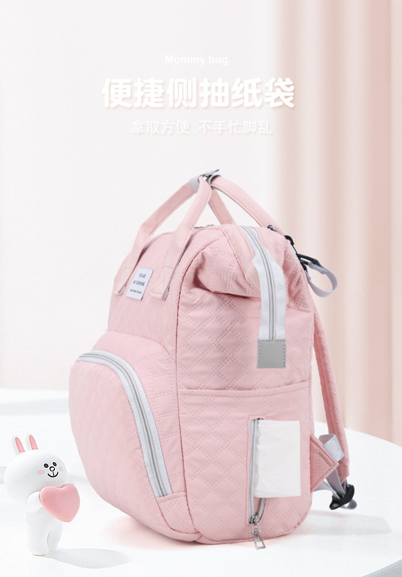 Fashionable Korean-style double-shoulder mommy bag, multi-functional maternity bag, large-capacity baby and maternal products storage bag, milk storage bag undefined
