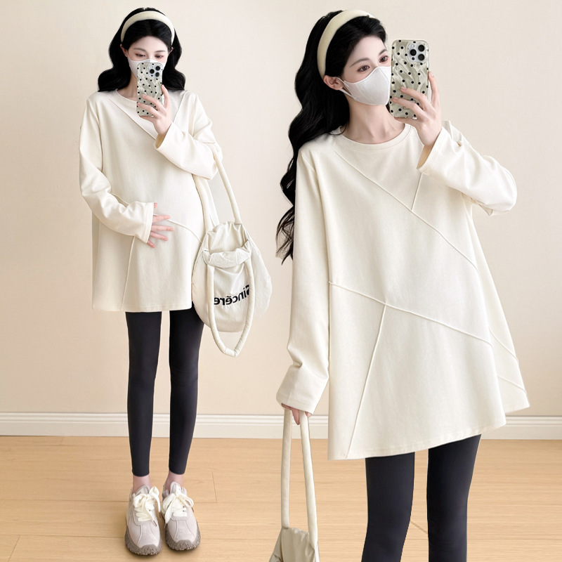 2026 New Maternity Autumn Wear Loose Fashionable Tops Trendy Mom Casual Sweatshirt Plus Size T-shirt 2026 New Maternity Autumn Wear Loose Fashionable Tops Trendy Mom Casual Sweatshirt Plus Size T-shirt