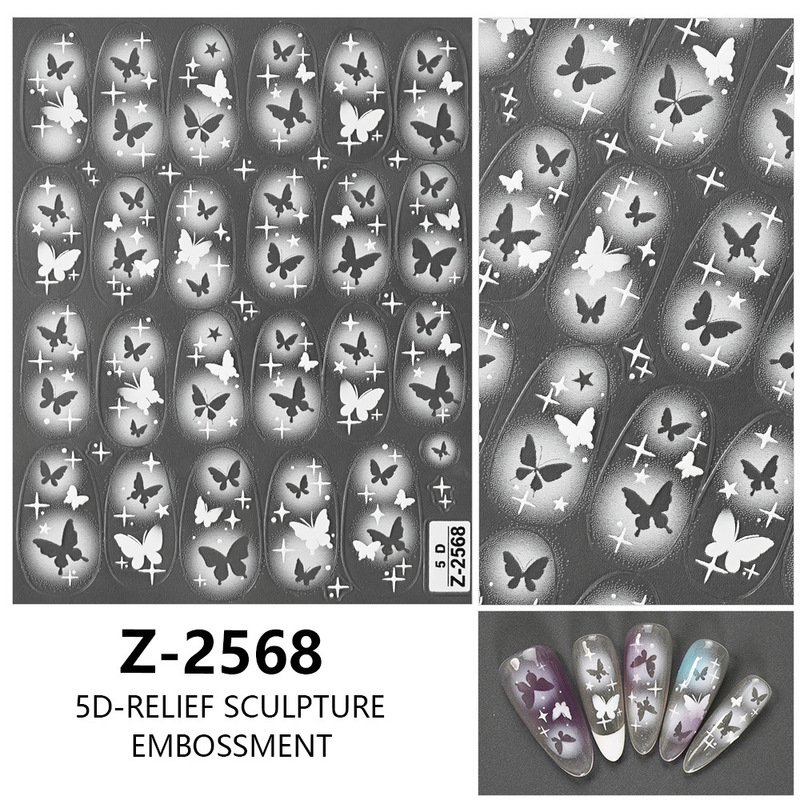 ヨーロッパとアメリカのクリスマスネイルアートステッカー漫画かわいい 5D 立体レリーフステッカー DIY ネイルアートアクセサリー子供のネイルステッカー|undefined