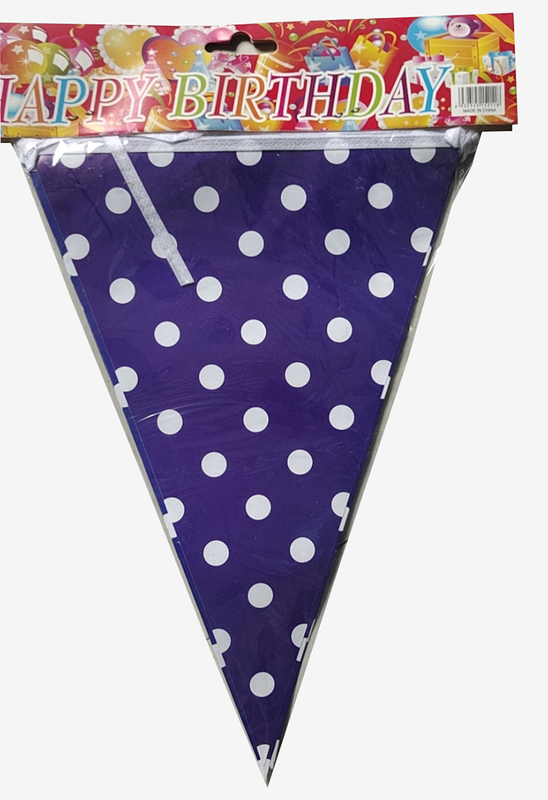 Pequeño punto triángulo de papel bandera bebé cumpleaños decoración de fondo bandera colgante Bandera de cumpleaños bandera en stock al por mayor