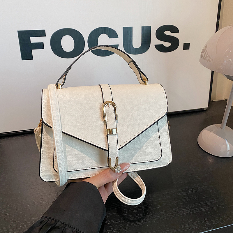 Bolsos de nicho de cercanías, bolsos de mensajero, bolsos de mujer, 2024, nuevo estilo de invierno, estilo occidental, bolso simple de un solo hombro, textura, bolso cuadrado pequeño