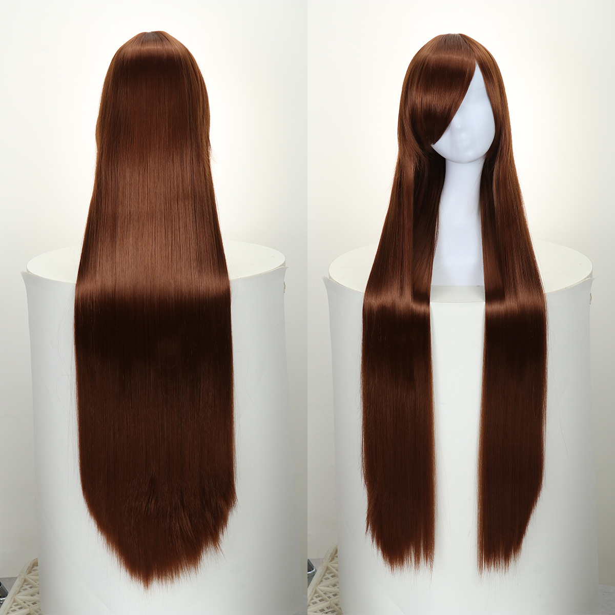 80 cabello liso Marrón