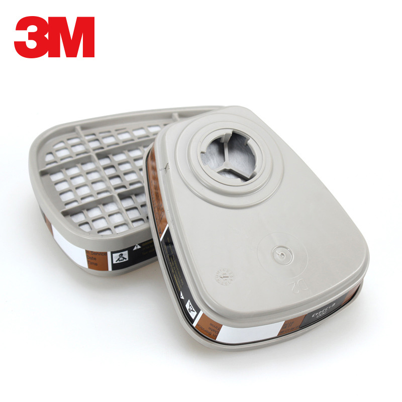 Caja de filtro de veneno 3M6005CN máscara de gas accesorios de filtración de gas orgánico formaldehído benceno disulfuro éter de carbono