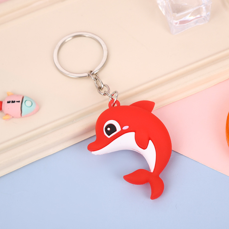 夏の海洋動物イルカタコクジラタツノオトシゴキーホルダーペンダントバッグスーパーマーケットキーホルダー卸売|undefined