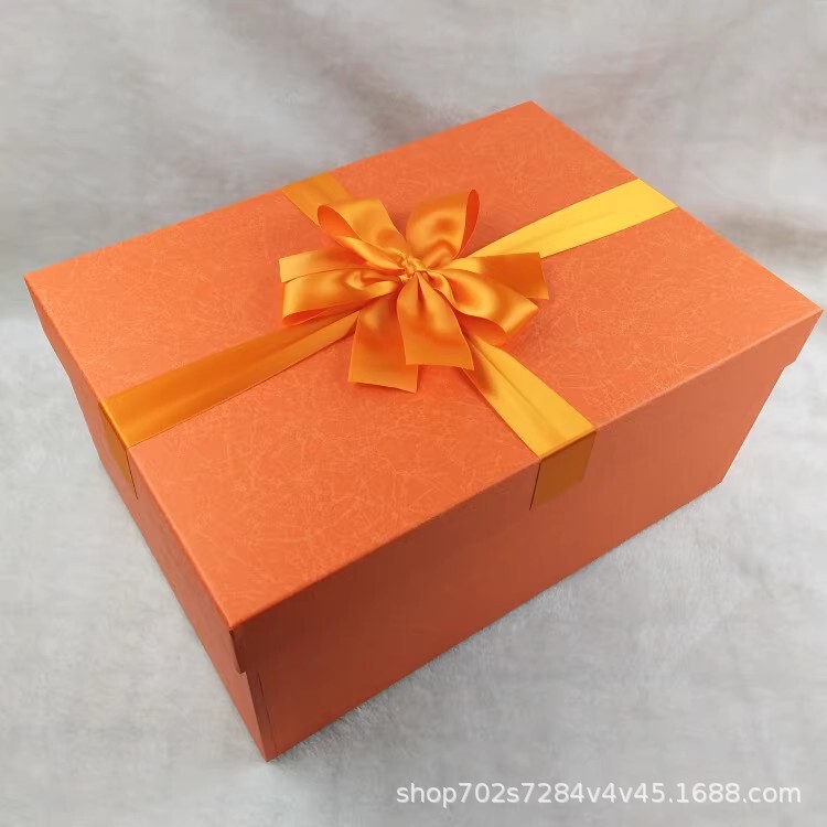Orange Oversized Gift Box Wedding Suit Cheongsam Dress Jacket High Heels Scarf Gift Packaging Box