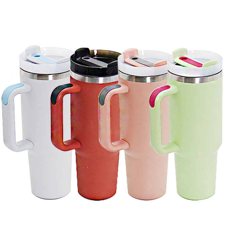 Segunda generación 40oz taza de coche taza de helado de acero inoxidable aislamiento de la taza de cerveza de cola de mantenimiento en frío manija del coche taza de la taza del coche