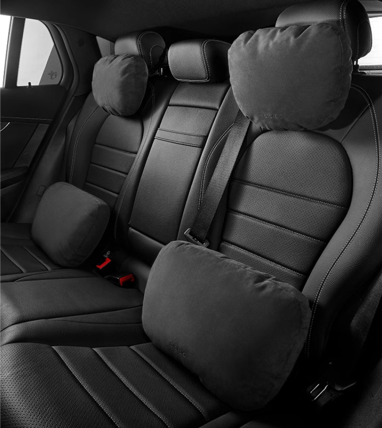 Car Suitable for Maybach Mercedes Suede Headrest Car Pillow Lumbar Support Neck Protection Car Cervical Seat Cushion