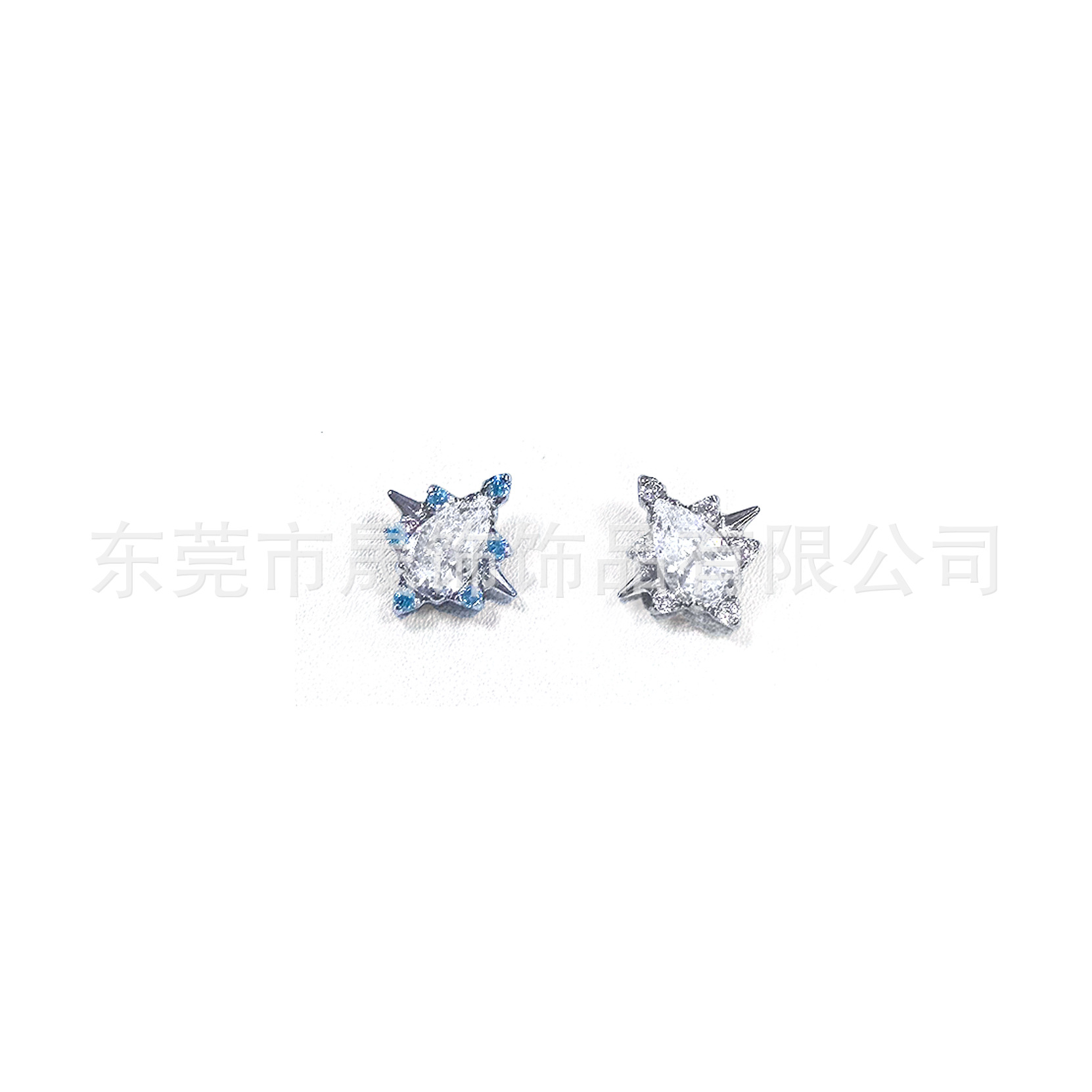 F136 Titanium Alloy 芒 Star Ear Stud Studded Teardrop Cubic Zirconia Helix Cartilage Stud G23 Titanium Internal Thread Piercing Jewelry 替换头