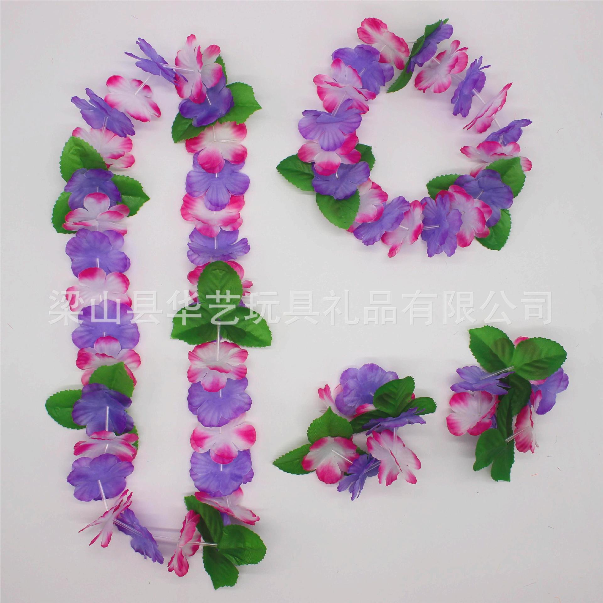 Fábrica al por mayor guirnalda hawaiana traje etapa fiesta carnaval hula accesorios transfronterizos nueva guirnalda