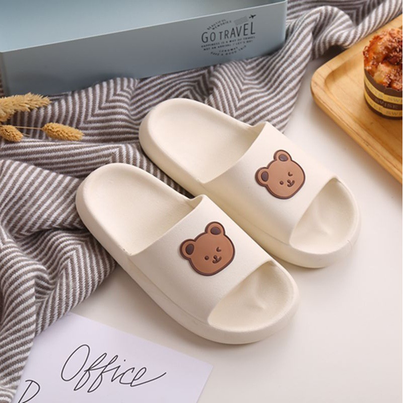 Zapatillas frías para hombres y mujeres, pareja de verano, zapatillas antideslizantes para el hogar interior, lindas zapatillas de oso image 9