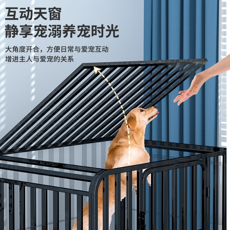 大型犬用犬ケージ、トイレ分離付き中型犬用ケージ、ゴールデンレトリバー・ラブラドール専用特大犬ケージ|undefined