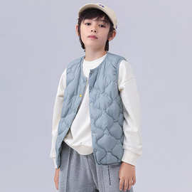 犹家服装秋冬季新款轻薄儿童羽绒马甲背心童装中大童坎肩内胆内穿