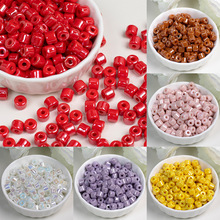 鼎奕5x6缤纷桶珠冷月电镀亚克力珠子散珠手工diy手链串珠饰品配件