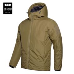团购男士轻薄轻量棉服军鸟户外防水防风连帽保暖棉衣外套印制logo