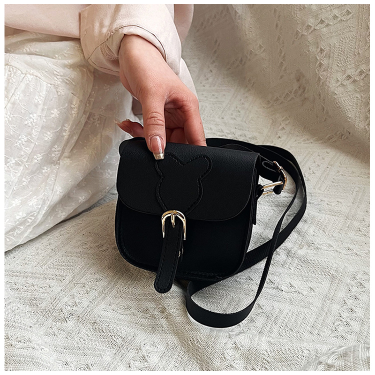 Single Shoulder Strap Strap Type Shoulder Bag Bags Type Women's Mini Pu Leather Solid Color Vintage Style Classic Style Square Magnetic Buckle Shoulder Bag