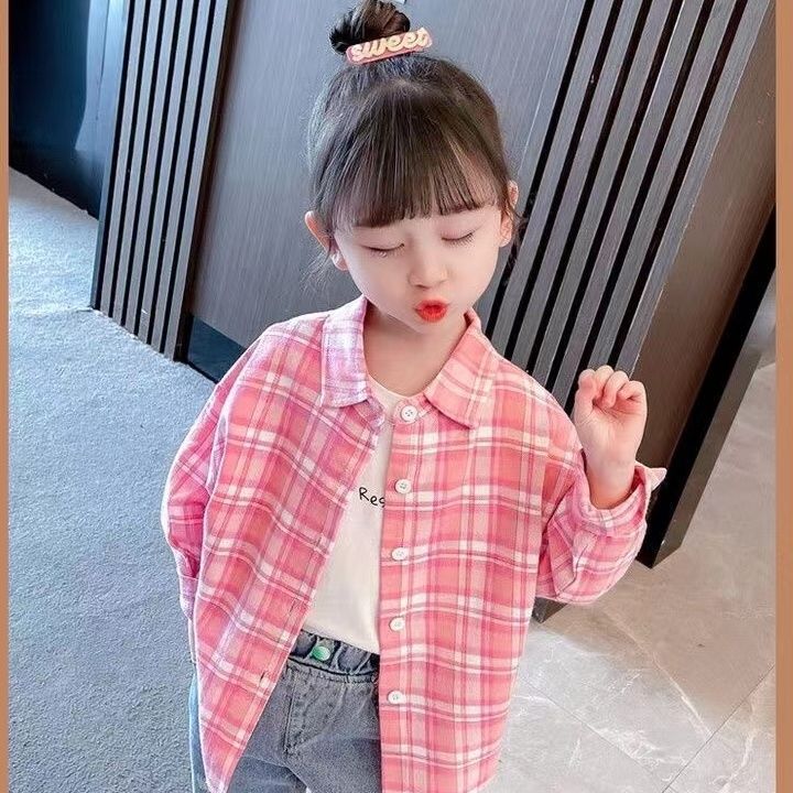 26 new autumn styles of girls' plaid shirts, new printed tops for young girls, trendy outerwear and base shirts for girls 26 new autumn styles of girls' plaid shirts, new printed tops for young girls, trendy outerwear and base shirts for girls