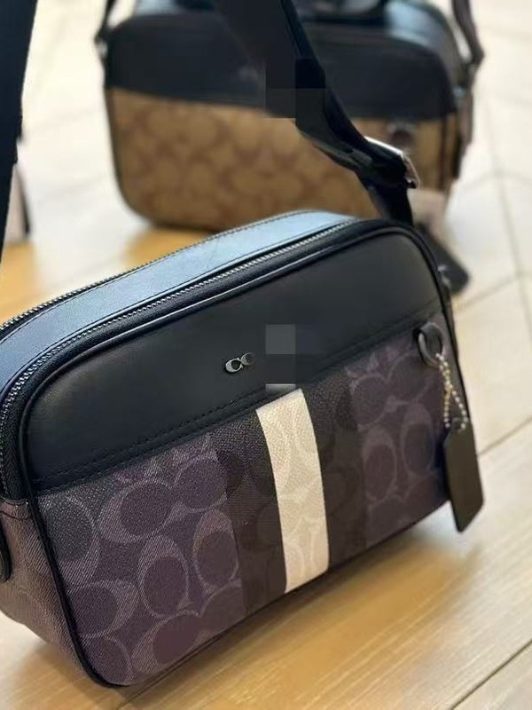 Ole C の新しい売れ筋のクラシックなメンズ カメラ バッグ ショルダー クロスボディ バッグ ポータブル ダブル ジッパー ダブル コンパートメント|undefined