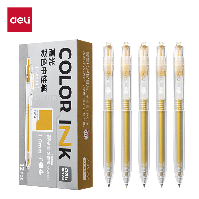 Delik SA530 color alto brillo bolígrafo neutro bolígrafo de 1.0 mm bolígrafo de marca de bala de movimiento