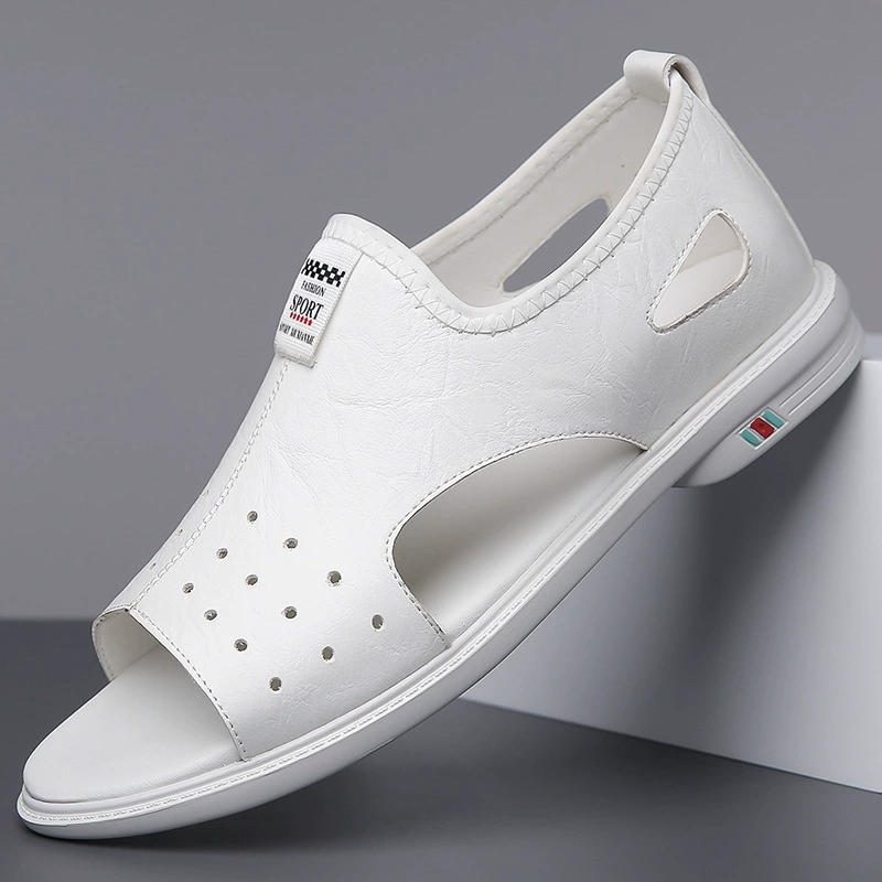 2025 Летние новые сандалии дышащая мужская обувь повседневная мода римская пляжная обувь мужская обувь с открытым носком пляжная мужская обувь 8001