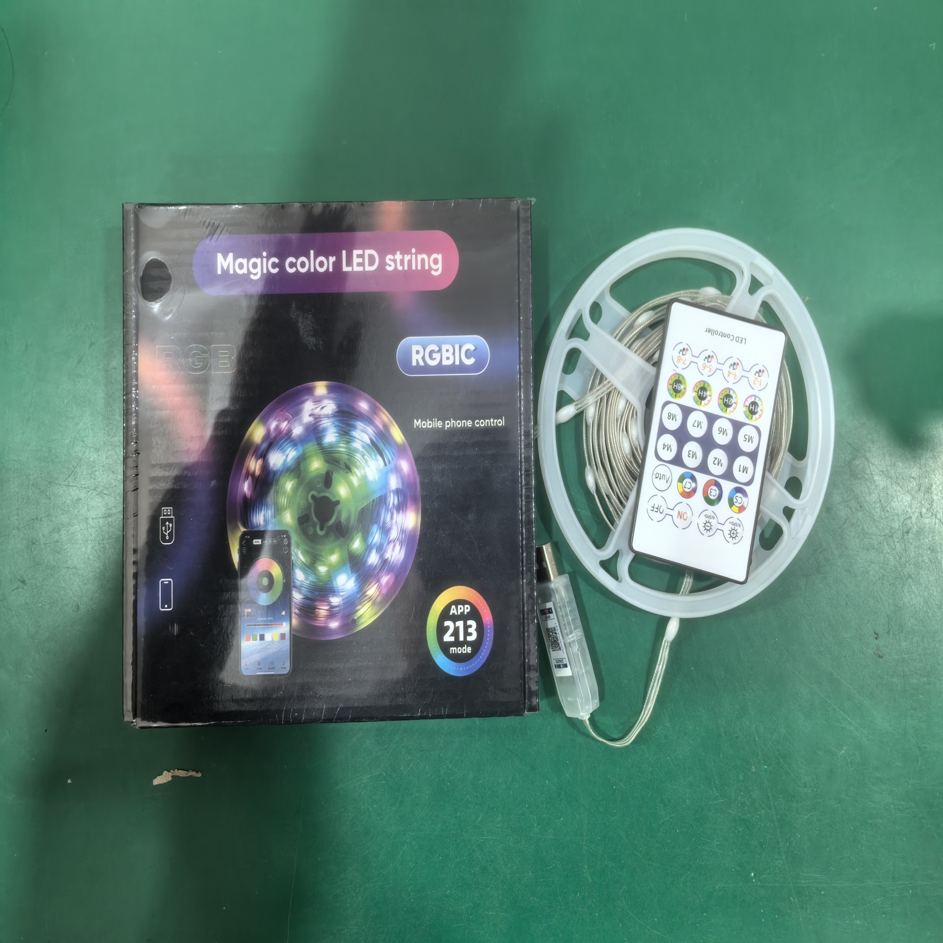 Lámpara de cable de cuero de fantasía led cadena impermeable 5V luz de ambiente interior y exterior con juego RGBIC aplicación Bluetooth control de voz