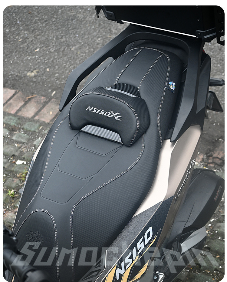 Suitable for Honda NS150XC modified motorcycle leather seat assembly, lowers the height and adds a backrest, breathable and comfortable