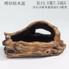 Roasted old dead wooden basin with cement—L61