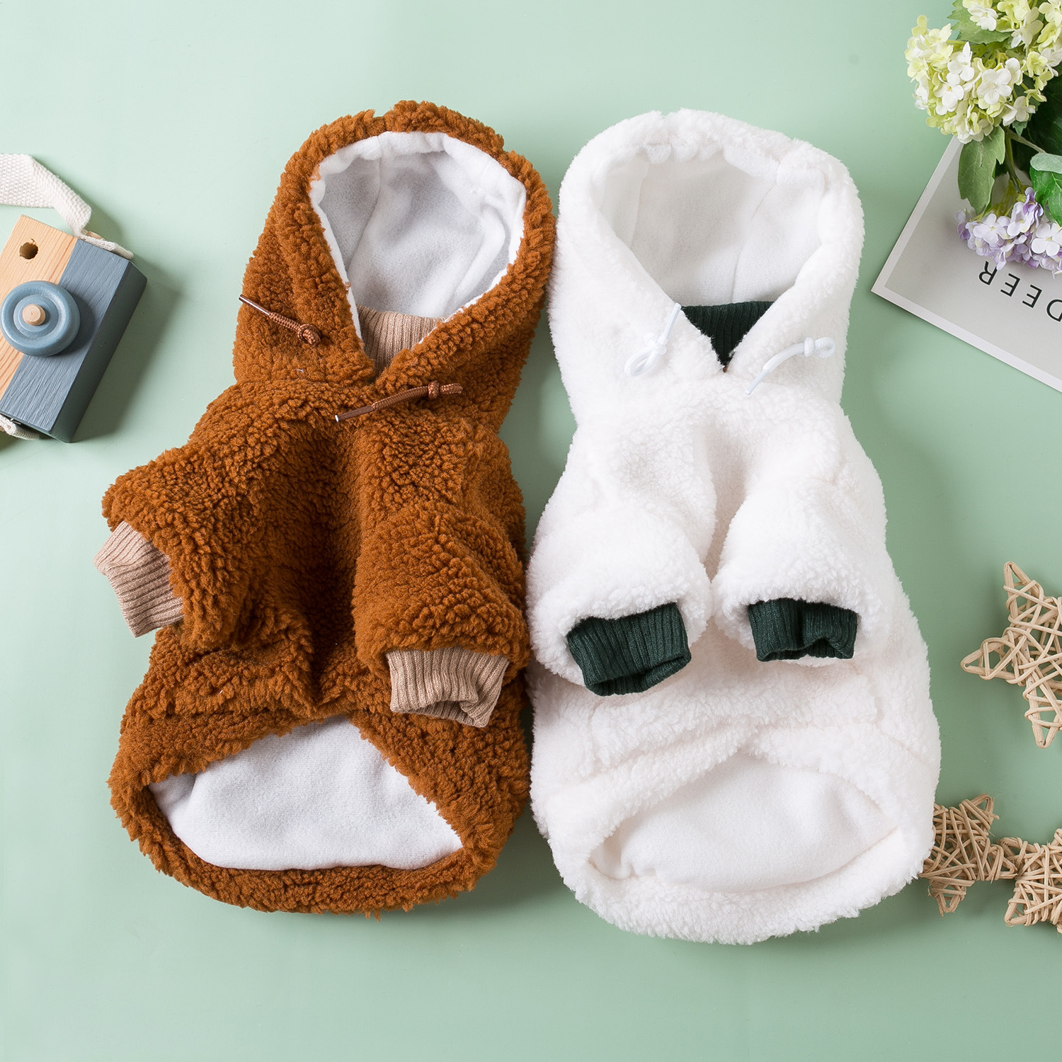 Double Layer Plush Pet Clothes 1