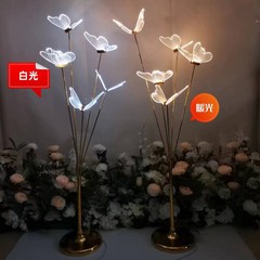 結婚式の発光の蝶の路は明かりを導いて結婚式の舞台の地面に挿して装飾の用品の天井の明かりの道具を手配します。