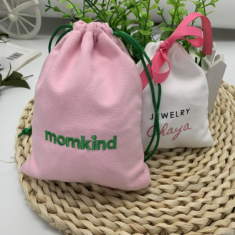 The Shopkeeper Recommends Double-sided Microfiber Velvet Jewelry,Stationery And Accessories Packaging Girdle Storage Bag With Printable