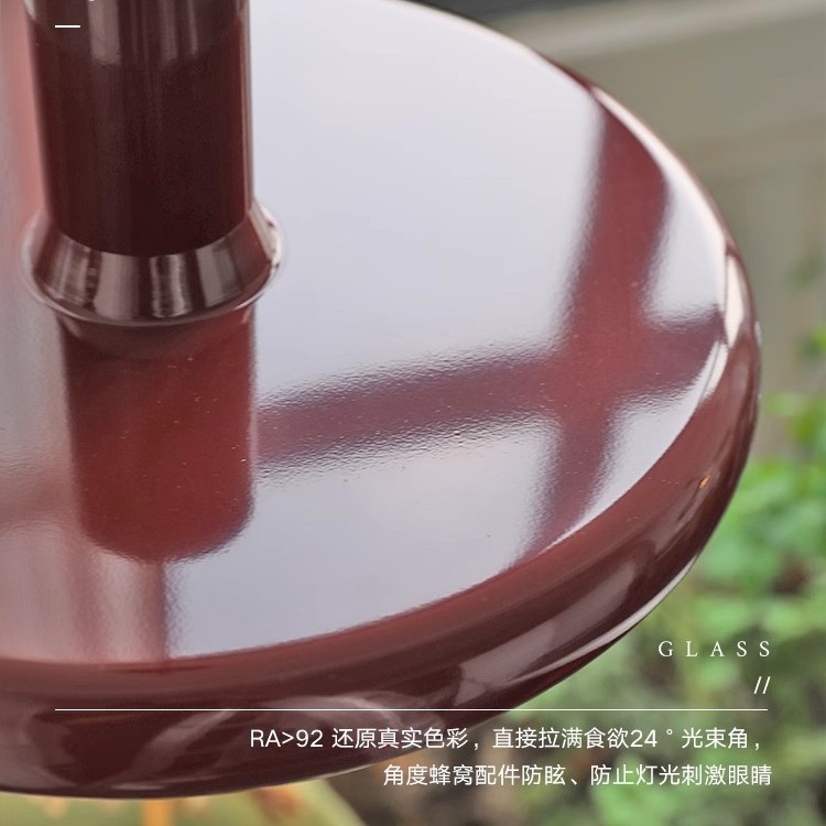 Candelabro de ovnis rojo retro nórdico, barra de salón, mesa de la isla, candelabro de restaurante, luz de ambiente de estilo crema, luz decorativa