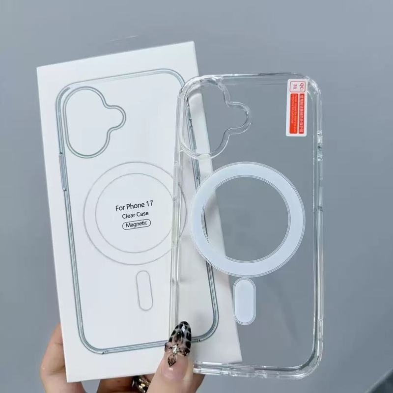 适用iphone17promax磁吸手机壳苹果16透明亚克力Mag safe保护套15|undefined