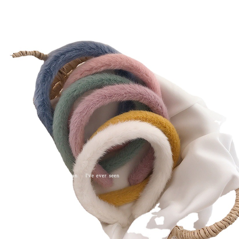 Otoño e Invierno diadema de felpa de alto grado diadema francesa hembra Mori Hada pelo paquete versátil estilo coreano peludo horquilla tocado