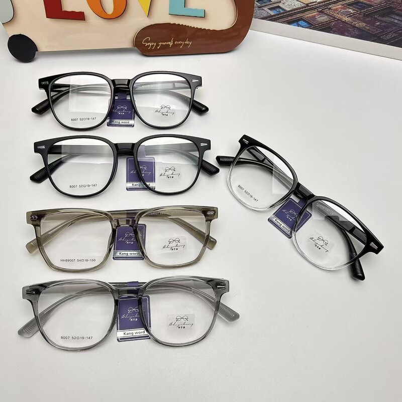 Xiaohongshu Same Style Plain Versatile Eyeglass Frame New Acetate Large Frame Trendy Metal Hinge Prescription Eyeglass Frame