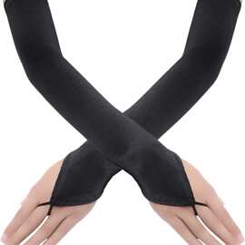 新娘婚纱礼服演出黑色无指勾指露指手套批发结婚配饰白色 批发