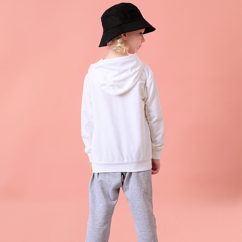 Children's Sweatshirt Trendy New Boys and Girls Spring and Autumn Colored Hooded Sweatshirts Pure Cotton Children's Top Wholesale