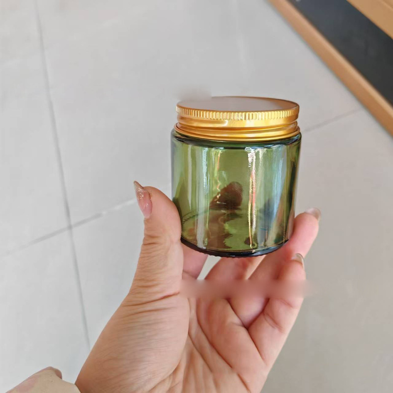 スポット100ml茶色アロマガラスキャンドルカップ空瓶グリーンキャンドル缶250ml空瓶蒙砂キャンドル台|undefined