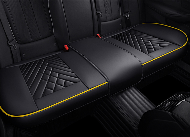 Cross-border delivery Napa leather car cushion four seasons universal breathable seat cushion non-slip three-piece set single seat fully surrounded